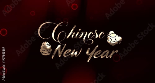 Chinese New Year Letters Drift Through Time, unfolding celebratory motion for festival openers, cultural branding visuals, greeting animations, and event countdown backdrops