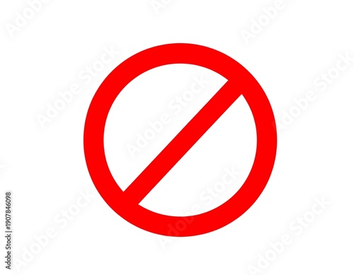 Red circle with a line through it on white background forbidden sign Free Download Red circle with a line through it on white background forbidden sign - GFXLoad