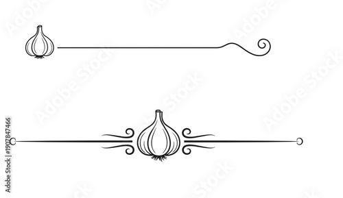 Elegant decorative garlic dividers for culinary design