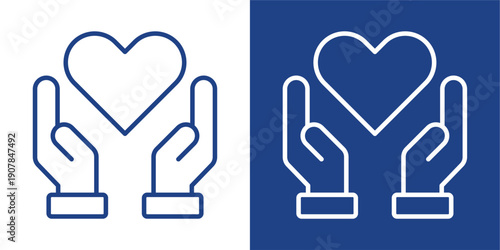 Charity Blue And White Icon Style Collection