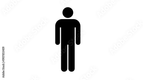 Foto Simple Male Human Figure Icon Silhouette