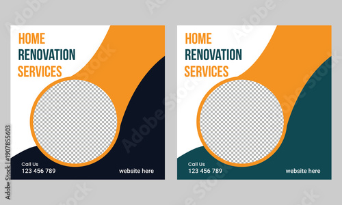 Home repair social media post design