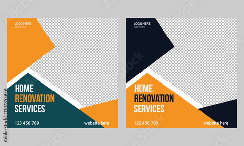 Home repair social media post design