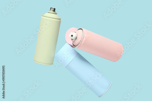 Different spray paint cans ...