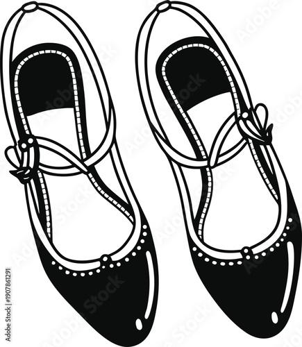 vector illustration of a pair of shoes