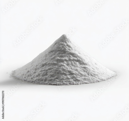 Heap of fine, white powder forming a conical shape