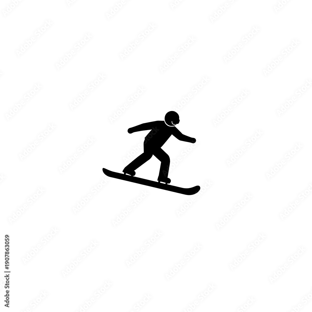 Naklejka premium snowboarder jumping vector