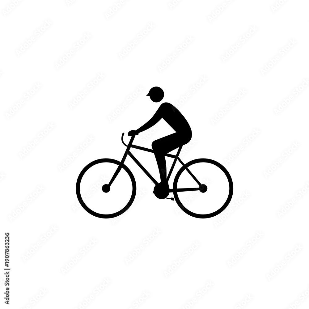 Fototapeta premium silhouette of a cyclist