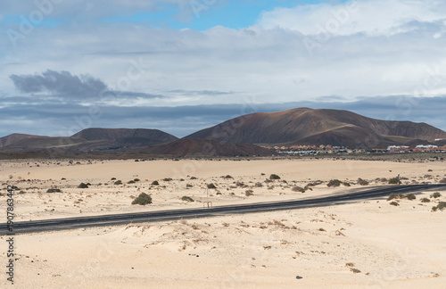 Fuerteventura island sand dunes in Corralejo, Canaries, Spain