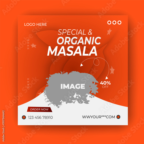 
Special Organic Masala Social Media Post Banner Design
