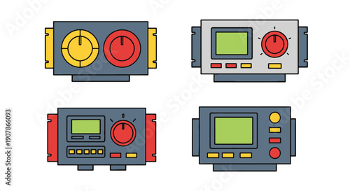 Control Unit Line art vibrant color
