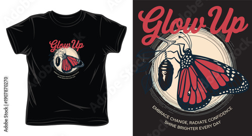 Love more typography t-shirt design featuring cursive lettering and decorative sparkling stars on black