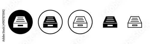 Archive folders icon logo design. Document vector icon. Archive storage icon.