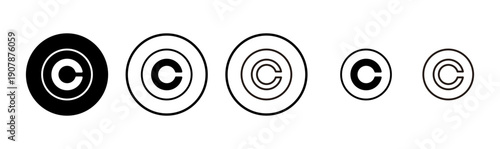 Copyright icon logo design. copyright sign and symbol