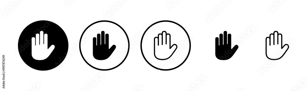 Fototapeta premium Hand icon logo design. hand sign and symbol. palm