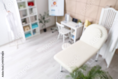 Blurred view of medical off...