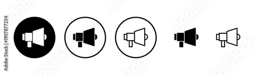 Megaphone icon logo design. Loudspeaker sign and symbol