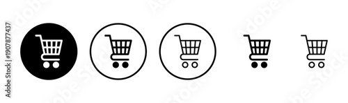 Shopping icon logo design. Shopping cart sign and symbol. Trolley icon