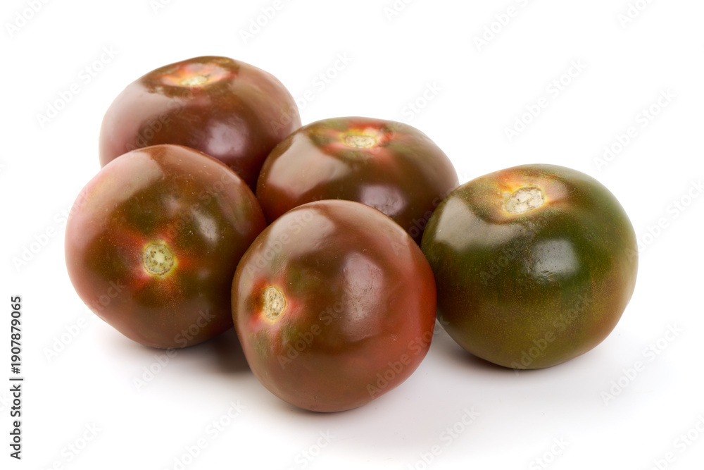 Fototapeta premium Black Krim Tomatoes, isolated on white background.