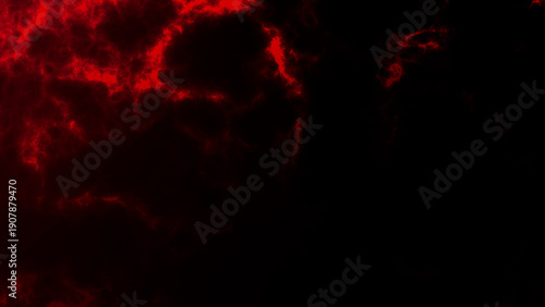Schilderij op canvas Dark red fiery particles with glowing embers and ashes floating in space