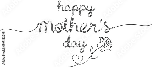 Happy mother's day greeting card illustration