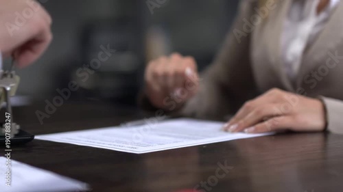 businessman signing a document