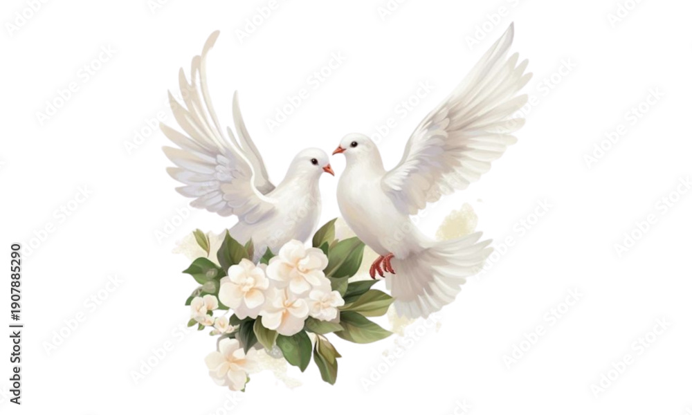 Fototapeta premium white dove flying