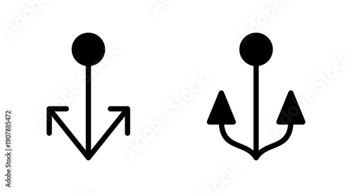 Anchor icon symbol for apps and websites. Anchor sign and symbol. Anchor marine icon.