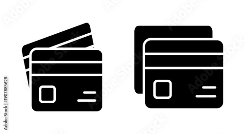 Credit card icon symbol for apps and websites. Credit card payment sign and symbol