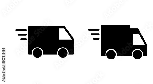 Delivery truck icon symbol for apps and websites. Delivery truck sign and symbol. Shipping fast delivery icon