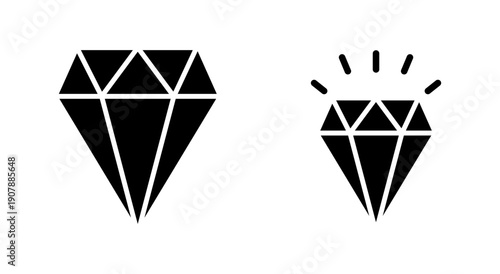 Diamond icon symbol for apps and websites. diamond gems sign and symbol
