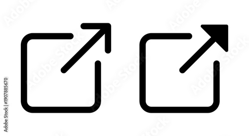 External link icon symbol for apps and websites. link sign and symbol. hyperlink symbol