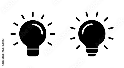 Lamp icon symbol for apps and websites. Light bulb sign and symbol. idea symbol.