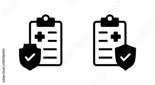 Medical insurance icon symbol for apps and websites. health insurance sign and symbol