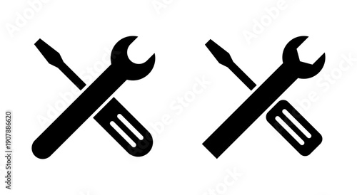 Repair tools icon symbol for apps and websites. tool sign and symbol. setting icon. Wrench and screwdriver. Service