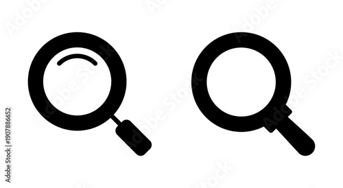 Search icon symbol for apps and websites. search magnifying glass sign and symbol