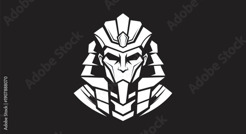 Ancient pharaoh head vector illustration