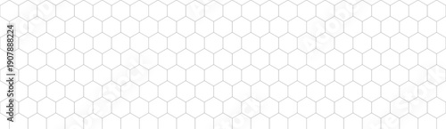 Hexagon or honeycomb seamless pattern. Horizontal background with carbon fiber pattern. Monochrome texture with nano tech elements. Vector simple abstract geometric bg design.