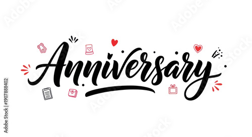 Anniversary celebration typography design