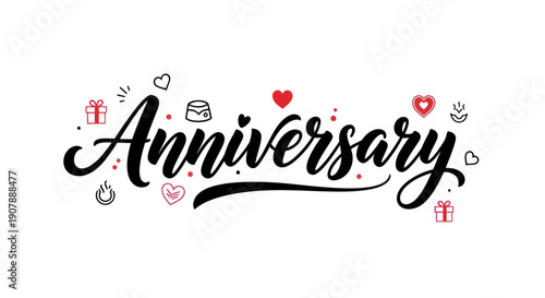 Anniversary celebration with festive elements