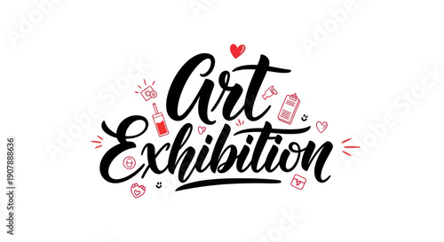 Art exhibition design illustration