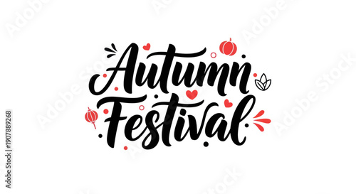 Autumn festival text banner design