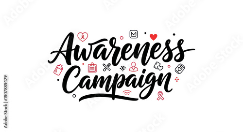 Awareness campaign text graphic design