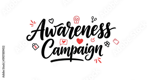 Awareness campaign text graphic