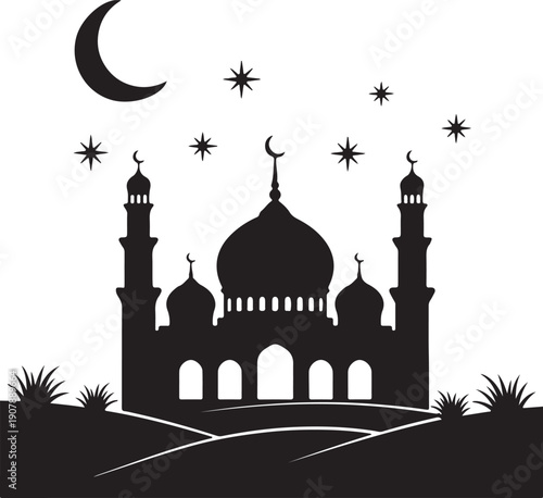 A stark silhouette of a pineapple top against a solid black background minimalist design high quality