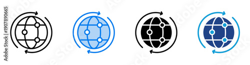 Exchange icon set multiple style collection