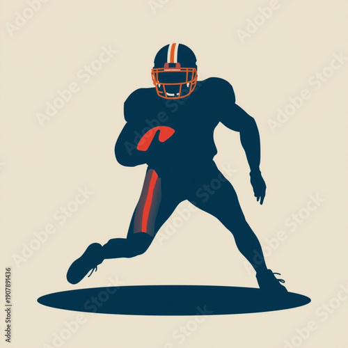Minimalist NFL Style Football Poster Design