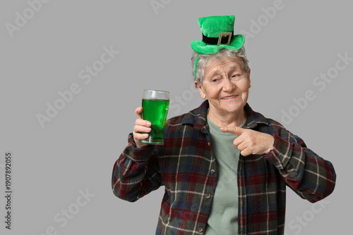 Senior woman in leprechaun ...