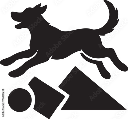 A striking silhouette of a dog showcasing its profile and sturdy build