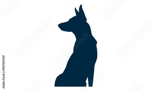 dog shiluet logo vector